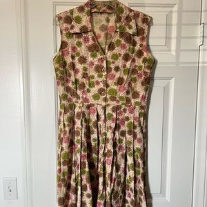Vintage 1950s Spider Web Spring Dress